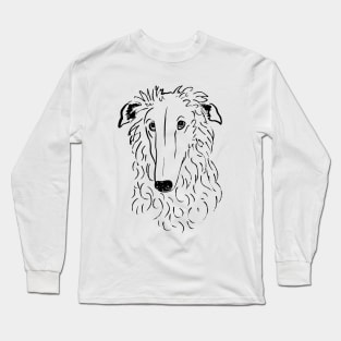 Borzoi (Black and White) Long Sleeve T-Shirt